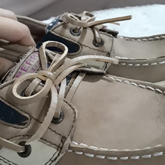 Sperry Leather Boat Shoes Polka Dots Girls size 3M - Picture 7 of 9